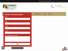 Tablet Screenshot of bhandarybuilders.com
